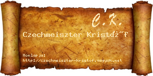 Czechmeiszter Kristóf névjegykártya